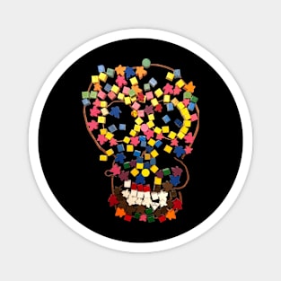5yo's Board Game Mosaic - Sugar Skull Magnet